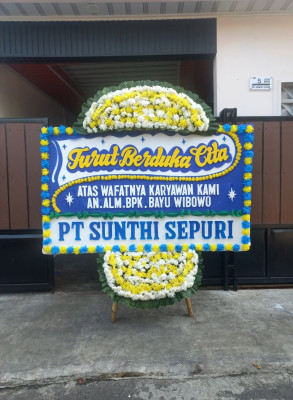 Papan Bunga Duka di Indra Sakti